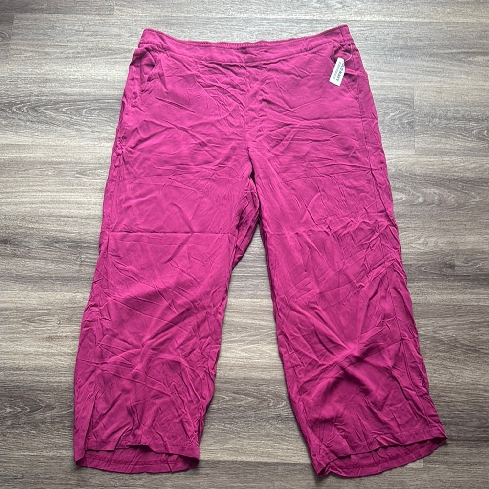 Old Navy Women's Wide Leg Pants - Pink Playa Womens Pull on Pants XXL